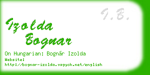 izolda bognar business card